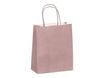 50 Sacs cadeau kraft - poignées torsadées - 23 cm x 12 cm x 30 cm - rose poudré