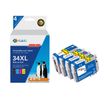 Cartouche compatible Epson 34XL Balle de golf - Pack de 4 - noir, cyan, magenta, jaune - G&G