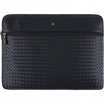 Oberthur Lisbonne - Housse Ordinateur 15,6'' Noir – Élégante et Protectrice, Mix-Matière Tressé/Lisse, Poche A4, Intérieur Mousse