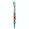 BIC 4 Couleurs Original - Stylo à bille 4 couleurs (rouge, bleu, vert, noir) - décors hydro bleu ciel 