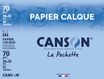 Canson - Pochette papier calque - 12 feuilles - 24 x 32 cm - 70 gr