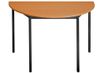 Table modulaire demi-ronde 120 cm - imitation merisier