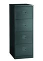 Classeur métallique monobloc professionnels - 4 tiroirs - H132 x L41 x P62 cm - noir
