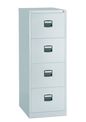 Classeur métallique monobloc professionnels - 4 tiroirs - H132 x L41 x P62 cm - gris clair