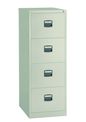 Classeur métallique monobloc professionnels - 4 tiroirs - H132 x L41 x P62 cm - beige