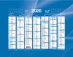 Quo Vadis - Calendrier bancaire 7 mois par face - 13,5 x 18 cm - bleu