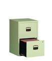 Classeur métallique monobloc - 2 tiroirs - H67 x L41 x P40 cm - beige