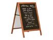 INOVSHOP - Chevalet de sol bois fond ardoise - 53 x 80 cm - double face