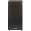 Armoire haute à rideaux ORGA - 2 tiroirs - H140 cm - Noir