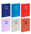 Agenda Rainbow - 1 semaine sur 2 pages - 12 x 17,5 cm - 6 couleurs disponibles - Brepols