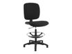 Siège technique KILIMA - tabouret assis-debout - hauteur réglable jusqu'à 80 cm - repose-pieds - noir
