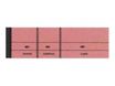 ELVE - 10 Blocs passe-partout 3 volets - 50 x 150 mm - numéroté - rose