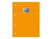 Oxford - Bloc notes - A4 + - 160 pages - petits carreaux - perforé