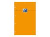 Oxford - Pack de 5 Blocs notes - A4 + - 160 pages - grands carreaux - perforés - orange
