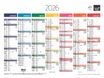Quo Vadis Arc en Ciel - Calendrier 7 mois par face - 40,5 x 55 cm