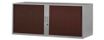 Réhausse pour armoire à rideaux métalliques - L120 x P43 x H43 cm - silver/imitation wengé