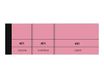 ELVE - Bloc passe-partout 3 volets - 50 x 150 mm - numéroté - rose