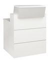 Banque d'accueil droite SUNDAY - L80 x H74/110 x P72/83 - Gris