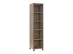 Colonne bibliothèque MAMBO - L42 x H187 x P46 - 4 étagères - Chêne/chocolat