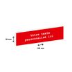 Plaque boîte à lettres personnalisée avec votre texte - 120 x 30 mm - rouge - adhésivée prête à poser