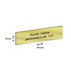 Plaque boîte à lettres personnalisée avec votre texte - 120 x 30 mm - dorée - adhésivée prête à poser