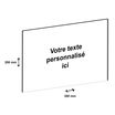 Plaque professionnelle personnalisée avec votre texte - 300 x 200 mm - Epaisseur 3,2 mm - blanche - adhésivée prête à poser