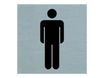 Pickup - Plaque de signalisation -  80 x 80 mm - autocollant - toilettes pour hommes