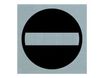 Pickup - Plaque de signalisation -  80 x 80 mm - autocollant - entrée interdite