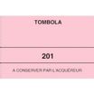 ELVE - 10 Blocs tombola 3 volets de 100 tickets - 50 x 150 mm - numéroté - rose