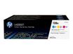 HP 128A - Pack de 3 - jaune, cyan, magenta - cartouche laser d'origine (CF371AM)