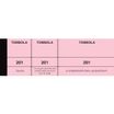 ELVE - Bloc tombola 3 volets de 100 tickets - 50 x 150 mm - numéroté - rose