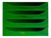 Exacompta Ecobox - Module de classement 4 tiroirs - gris/vert transparent