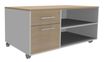 Console mobile INEO JET UP Bureau Vallée - L100 X H63 X P60 cm - 2 tiroirs dont 1 personnalisable en option - Finition imitation Chêne clair