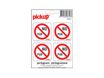 Pickup - Pictogramme - No pub - 4 autocollants 100 x 100 mm