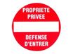 Pickup - Plaque de signalisation ronde - 180 mm (diamêtre) - défense d'entrer
