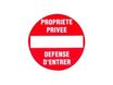 Pickup - Plaque de signalisation ronde - 300 mm (diamètre) - entrée interdite