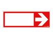 Pickup - Plaque de signalisation - 330 x 120 mm -  flèche rouge