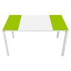 Table de réunion EASYDESK - L150 x P114 x H75 cm - blanc/vert