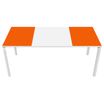 Bureau droit EASYDESK - L180 x P80 cm  - Blanc/orange