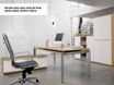 Bureau bois SLIVER - 190 cm - Pieds métal - Chêne fil et blanc