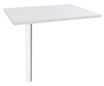 Extension IDRA/DUAL sur pied tube - 80 x 60 cm - Pied blanc - plateau Blanc perle