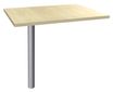 Extension IDRA/DUAL sur pied tube - 80 x 60 cm - Pied alu - plateau imitation Erable