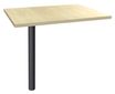 Extension IDRA/DUAL sur pied tube - 80 x 60 cm - Pied anthracite - plateau imitation Erable