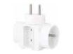 Wonday - Multiprise - Triplite - 2 prises 10/16A + 1 prise 6A - Blanc
