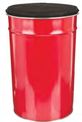 Pierre Henry - Poubelle pouf 33L - métal - rouge