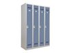 Vestiaire Industrie Propre - 4 portes - 180 x 120 x 50 cm - gris/beu