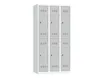 Vestiaire multicases - 3 colonnes - 6 portes - 180 x 90 x 50 cm - gris/gris