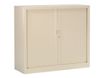 Armoire mi-haute monobloc à rideaux GENERIC - 100 x 120 x 43 cm - beige