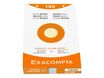 Exacompta - Pack de 100 Fiches Bristol - 12,5 x 20 cm - petits carreaux - perforées - couleurs assorties