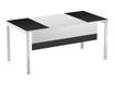 Voile de fond pour bureau EASYDESK L140cm - Blanc/noir